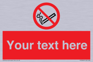 Custom No E-cigarettes / Vaping Sign